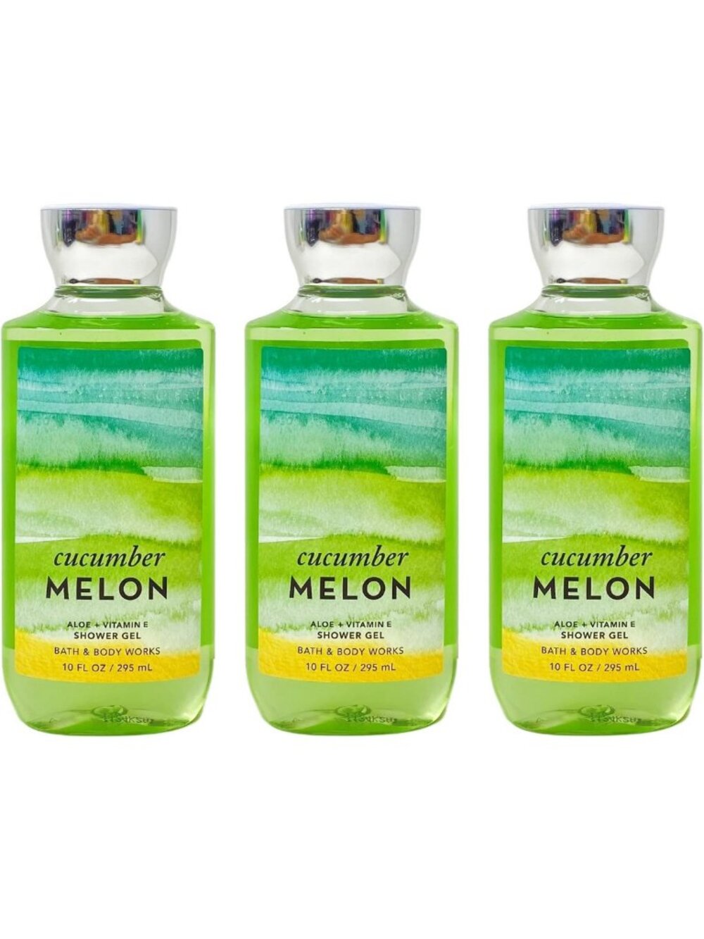 Bath & Body Works Cucumber Melon Aloe + Vitamin E Shower Gel Gift Set - Set of 3